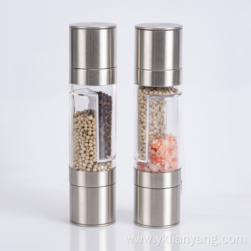 acrylic manual salt and pepper mill